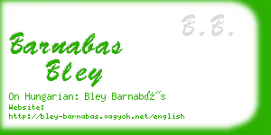 barnabas bley business card